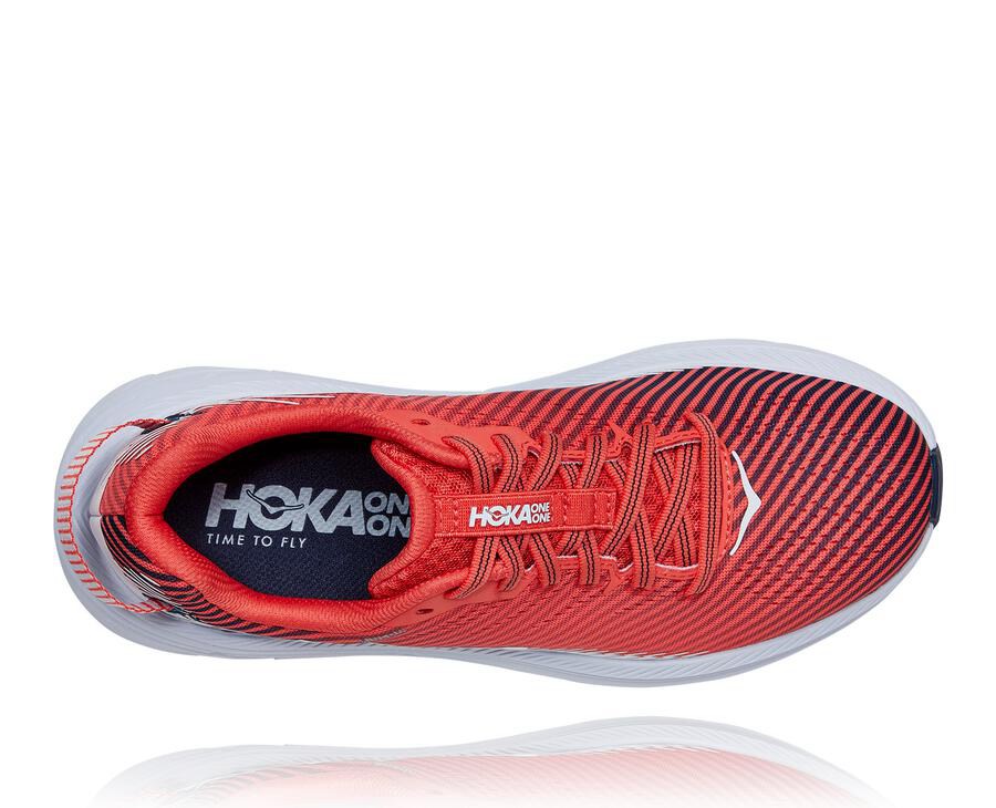 Hoka One One Hardloopschoenen Dames - Rincon 2 - Rood/Wit - YB5324179